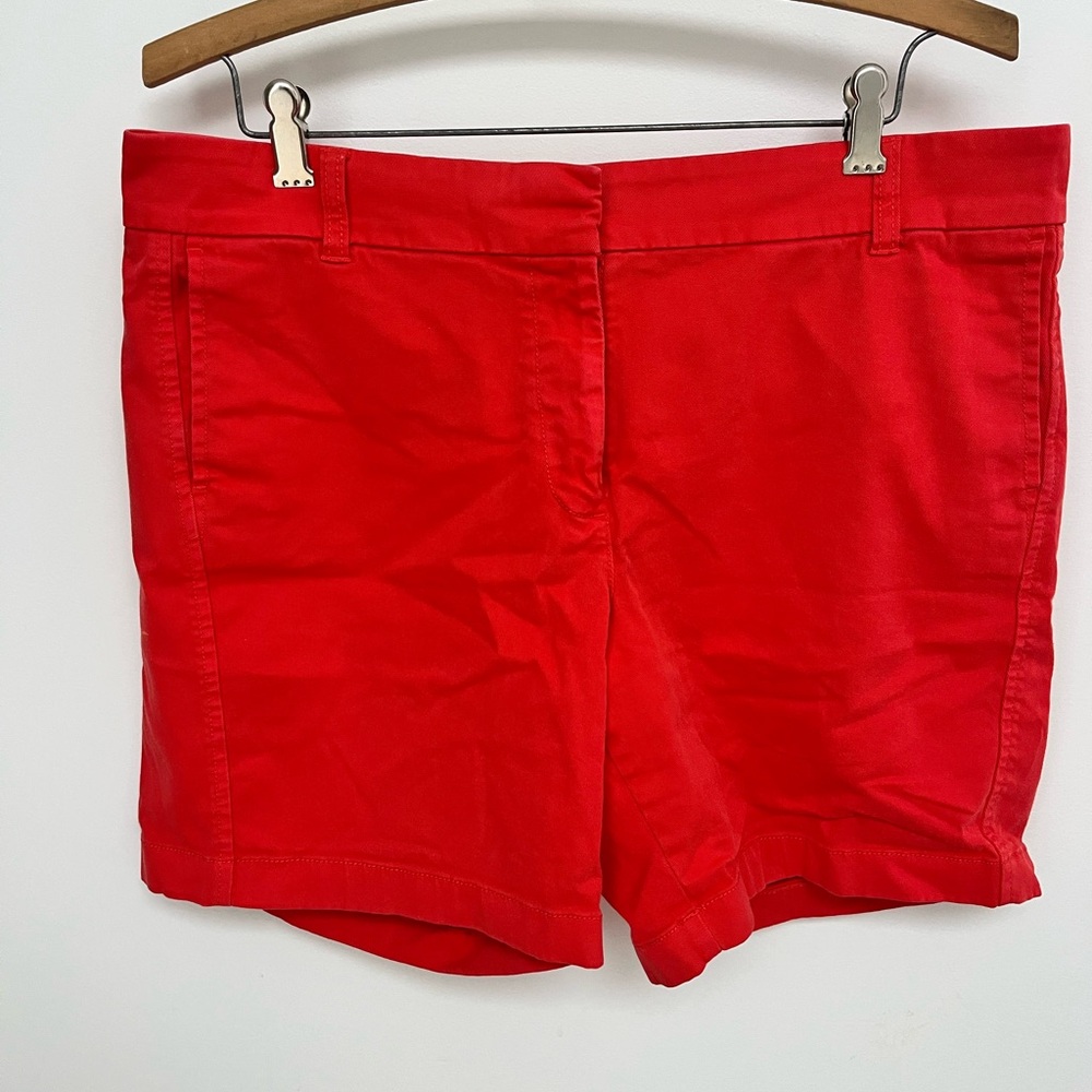 J. Crew poppy red chino shorts size 12 - Picture 3 of 7